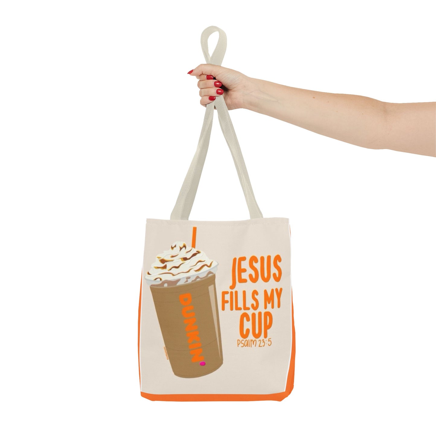 Inspirational Coffee Tote Bag - Jesus Fills My Cup