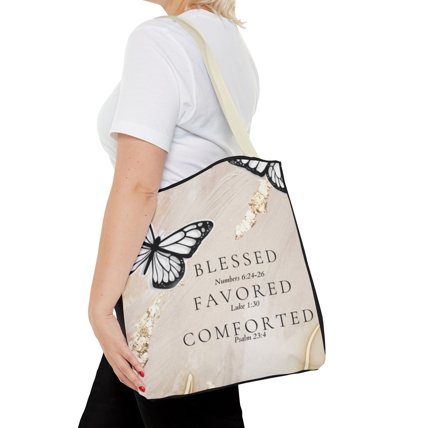Blessed and  favored Tote Bag