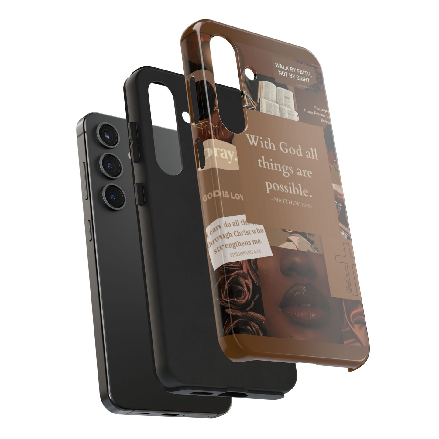 All things are possible phone case bold faith daily reminder