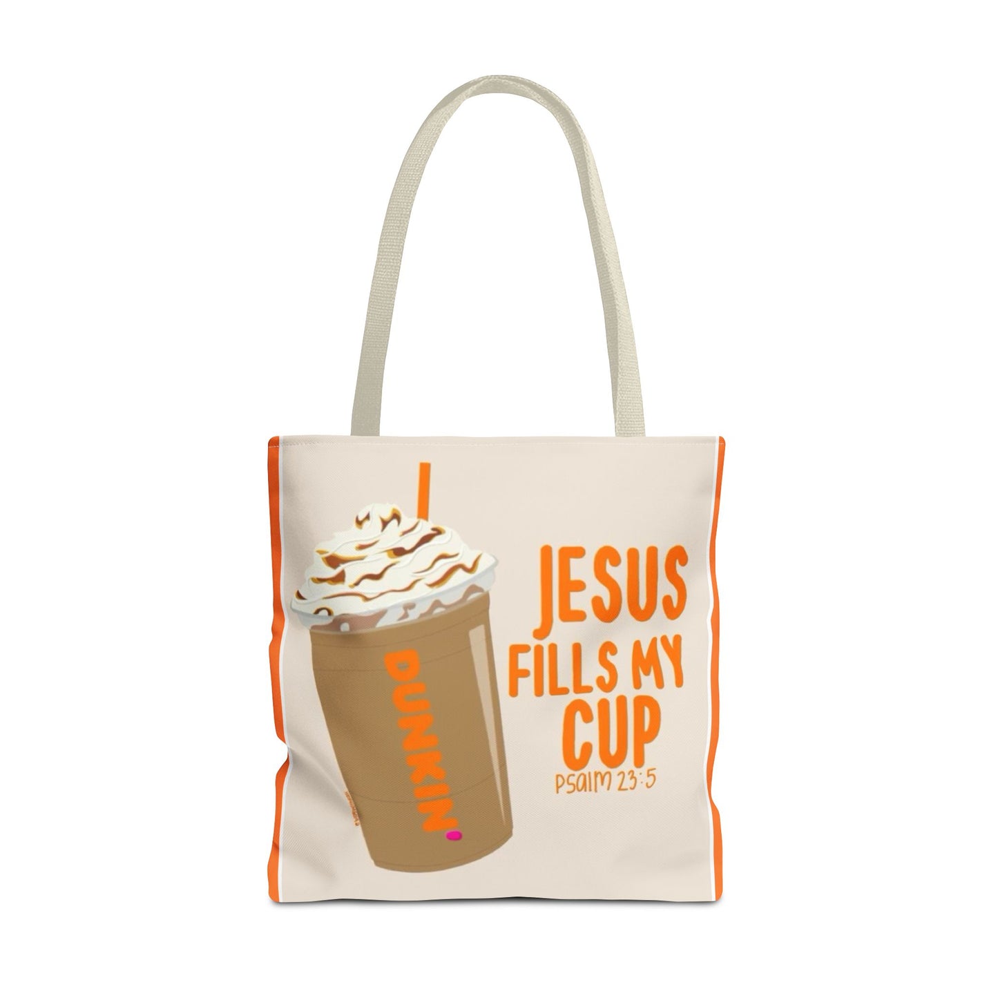 Inspirational Coffee Tote Bag - Jesus Fills My Cup