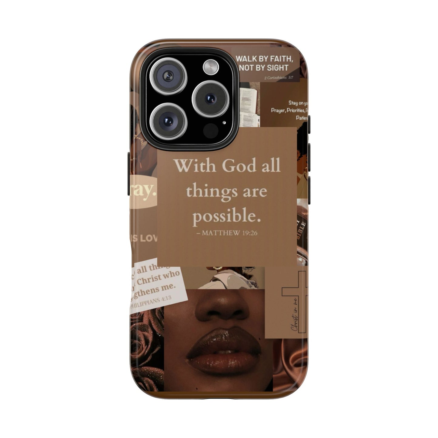 All things are possible phone case bold faith daily reminder
