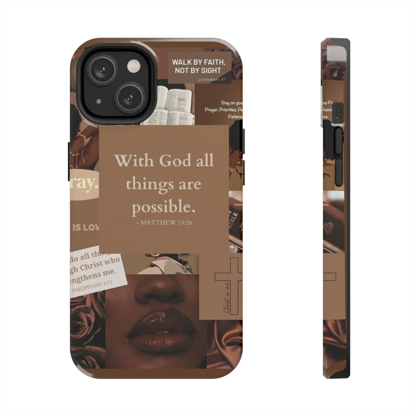 All things are possible phone case bold faith daily reminder