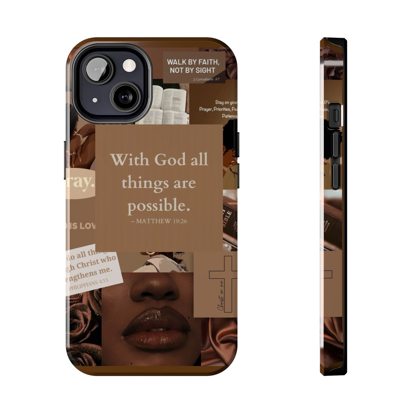 All things are possible phone case bold faith daily reminder