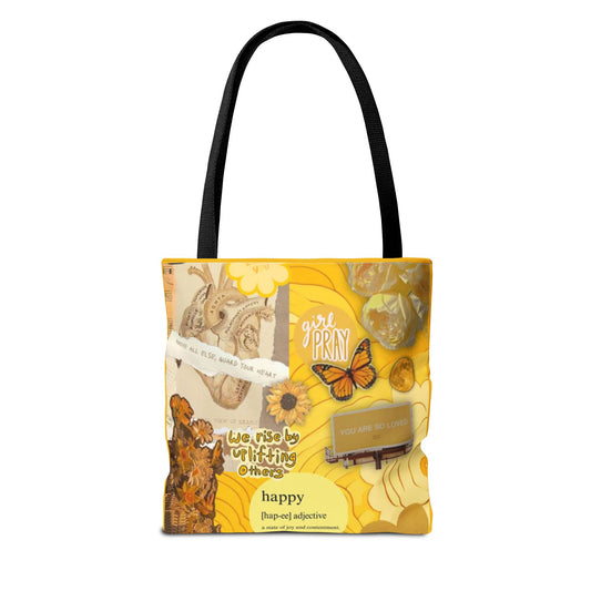 Happy Vibes Tote Bag - Cheerful Design for Everyday Use