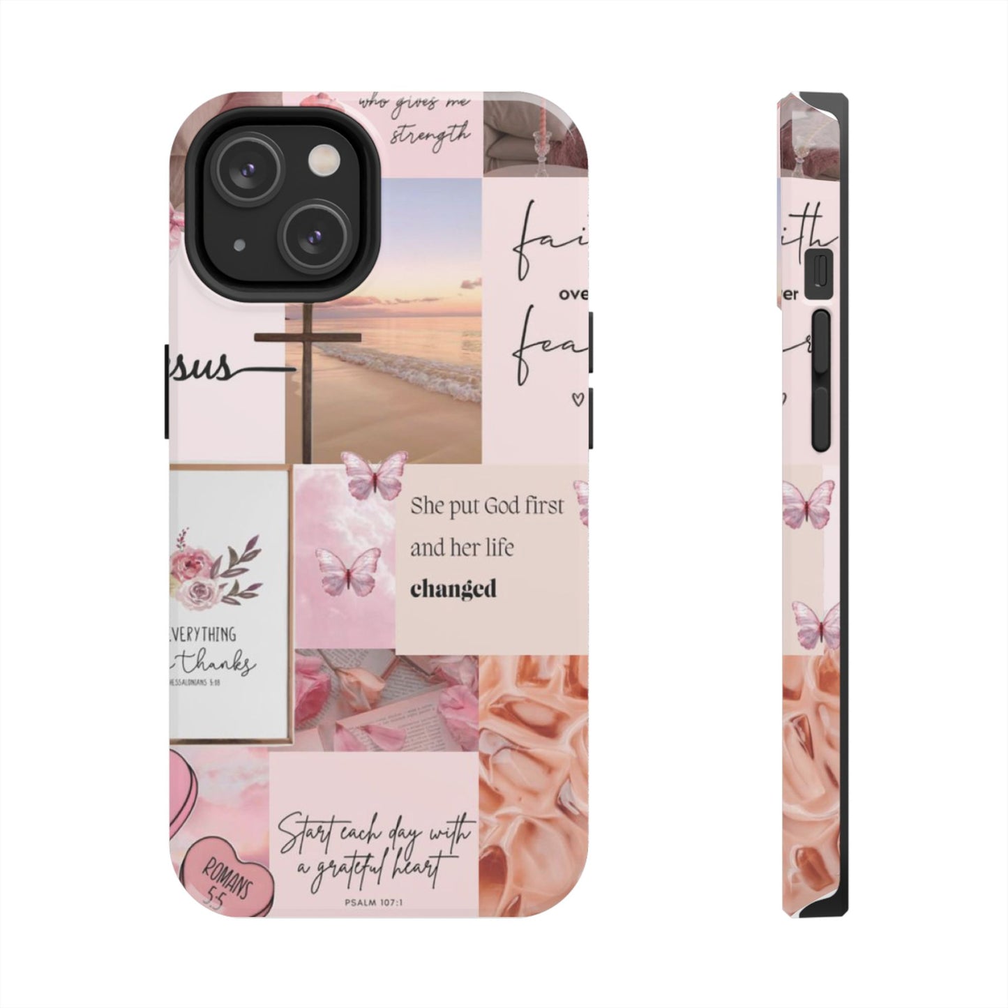 Put God first phone case, gentle strength, and soft surrender