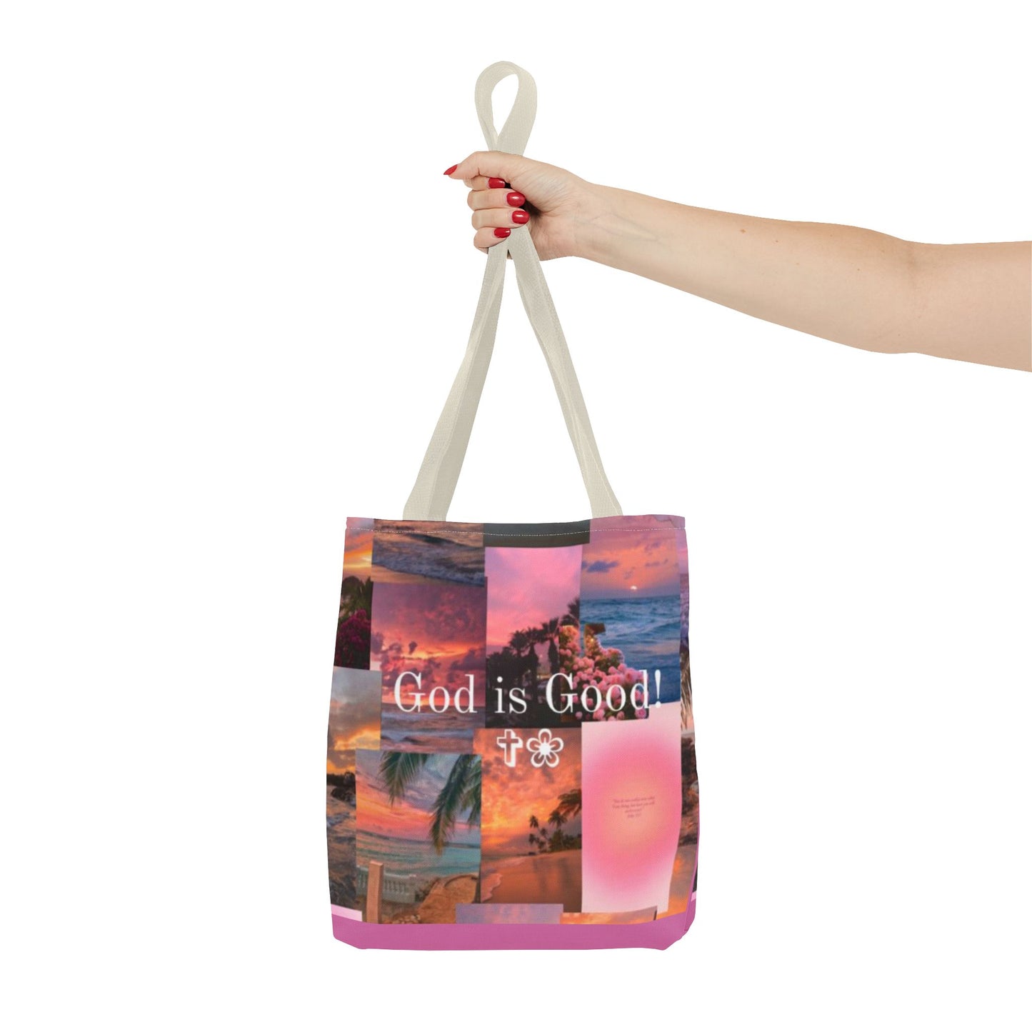 God is good tote peaceful praise and sunset faith