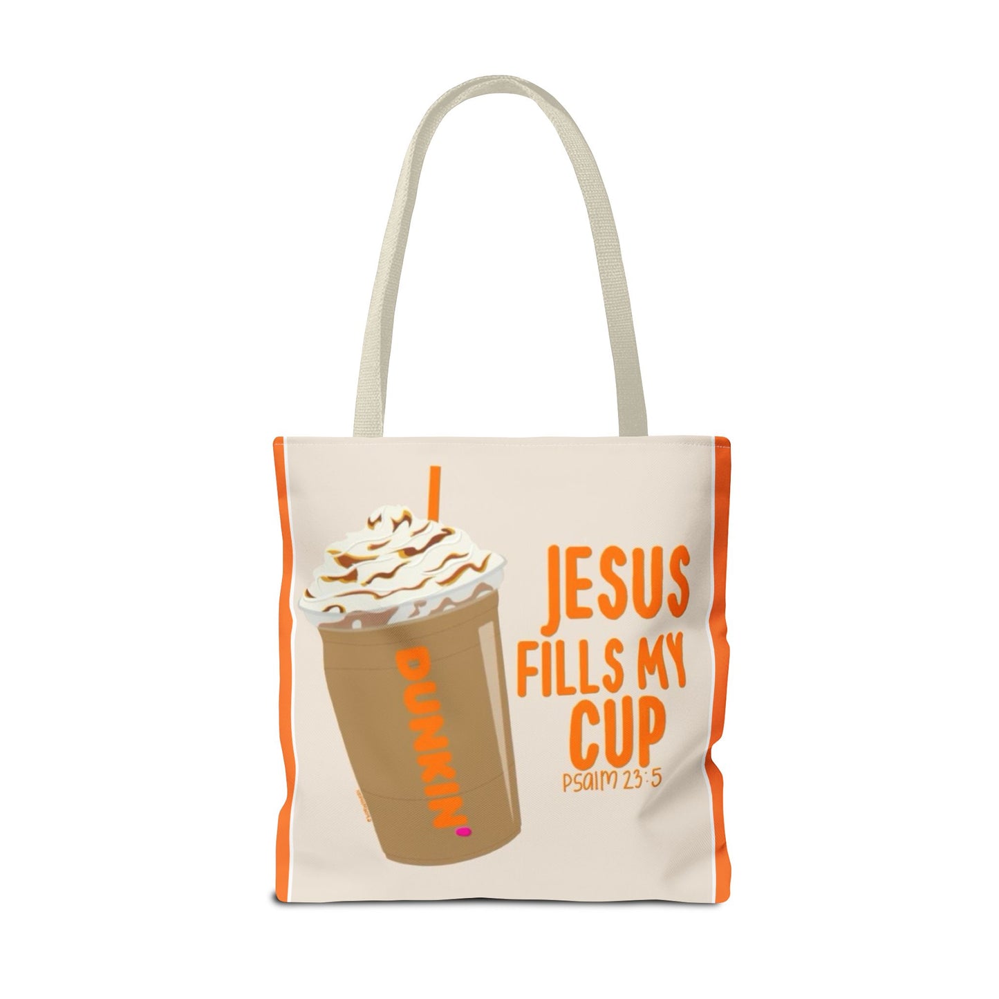 Inspirational Coffee Tote Bag - Jesus Fills My Cup