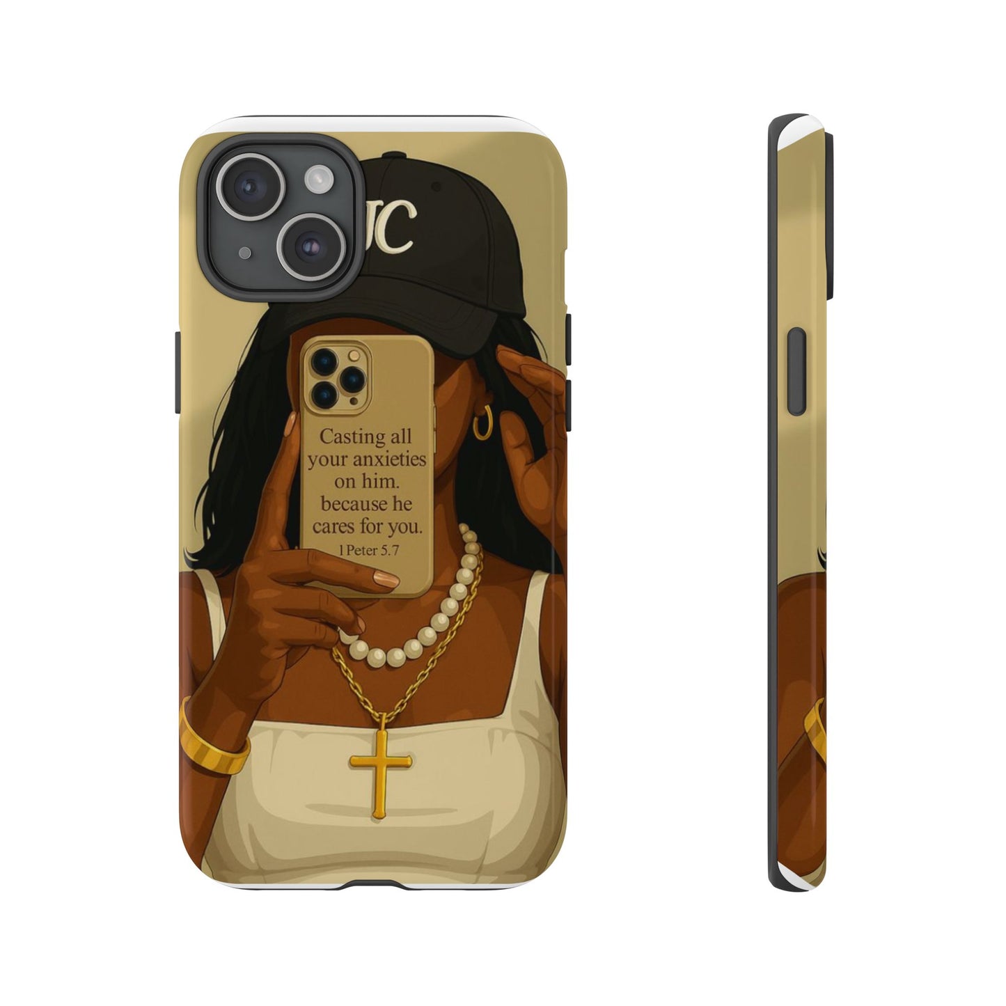 1 Peter 5:7 faith phone case cast your cares