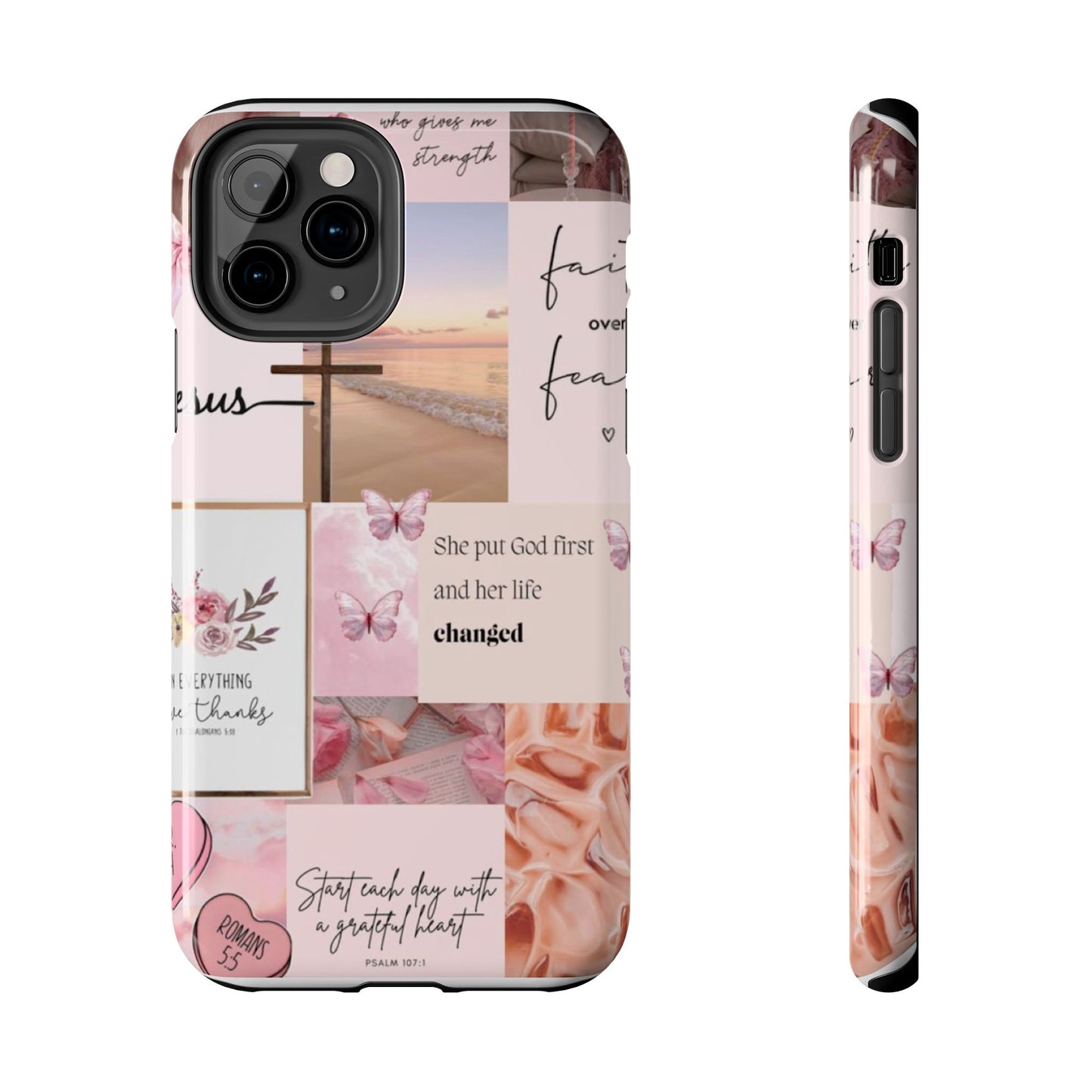 Put God first phone case, gentle strength, and soft surrender
