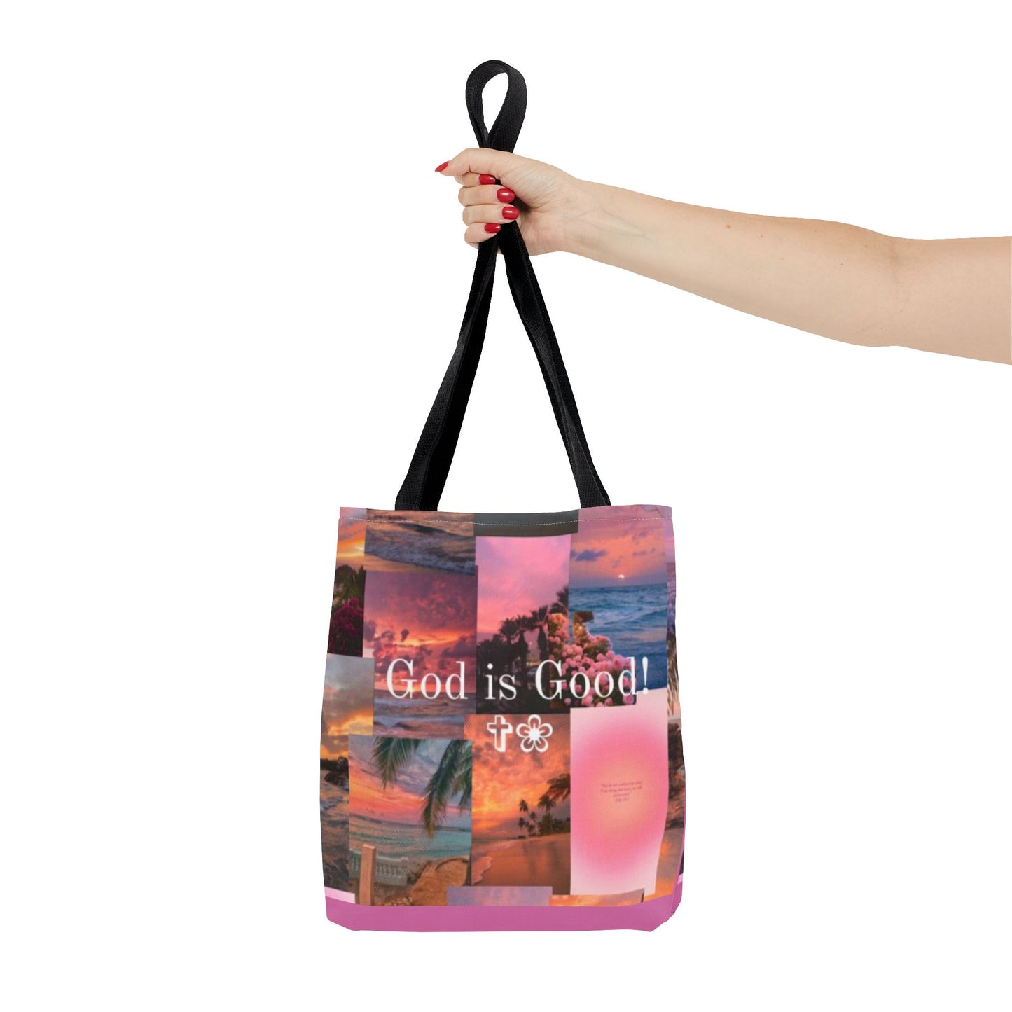 God is good tote peaceful praise and sunset faith