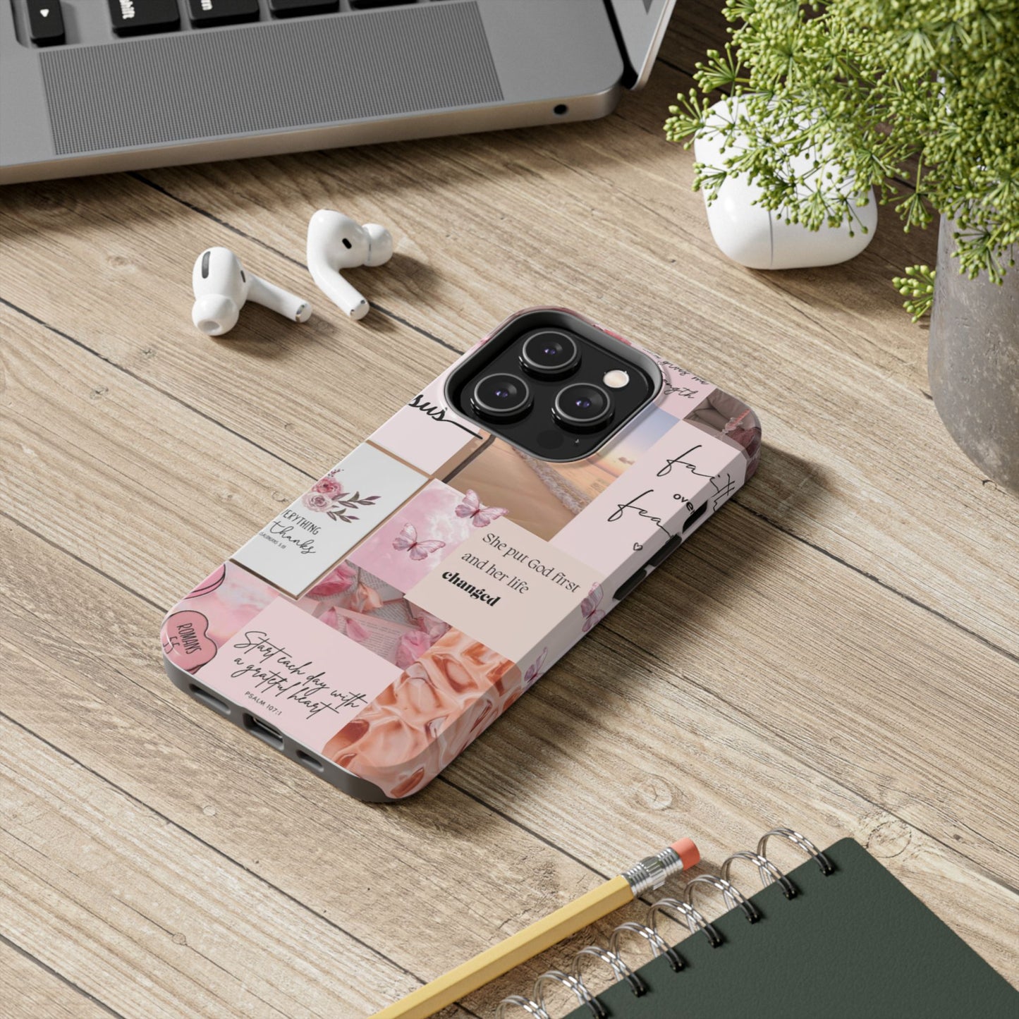 Put God first phone case, gentle strength, and soft surrender