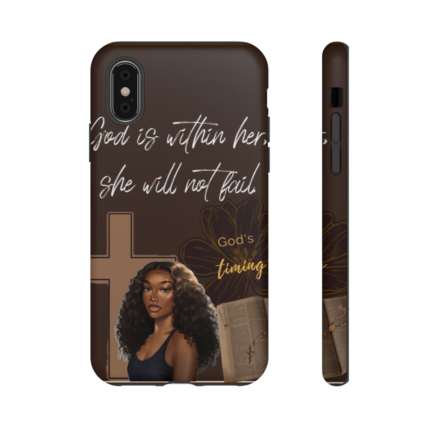 God is within her she will not fail phone case