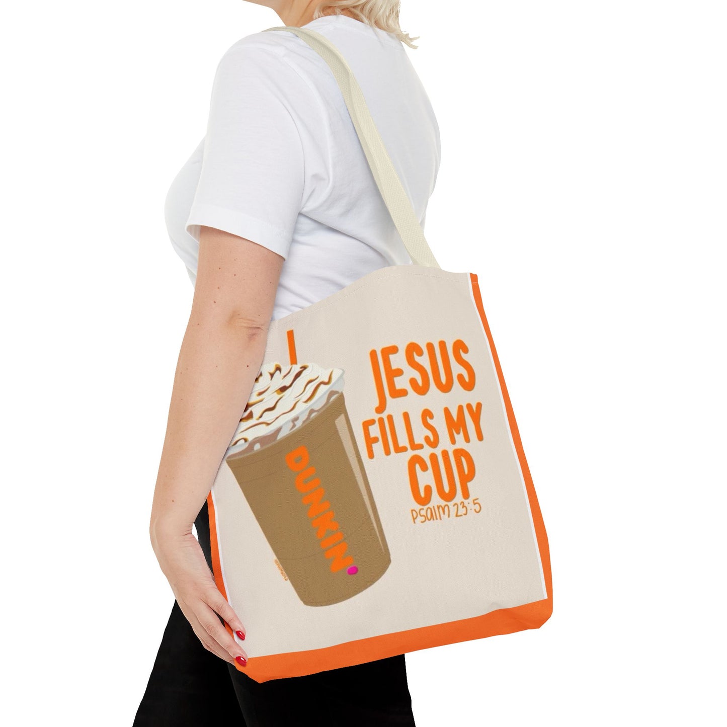 Inspirational Coffee Tote Bag - Jesus Fills My Cup