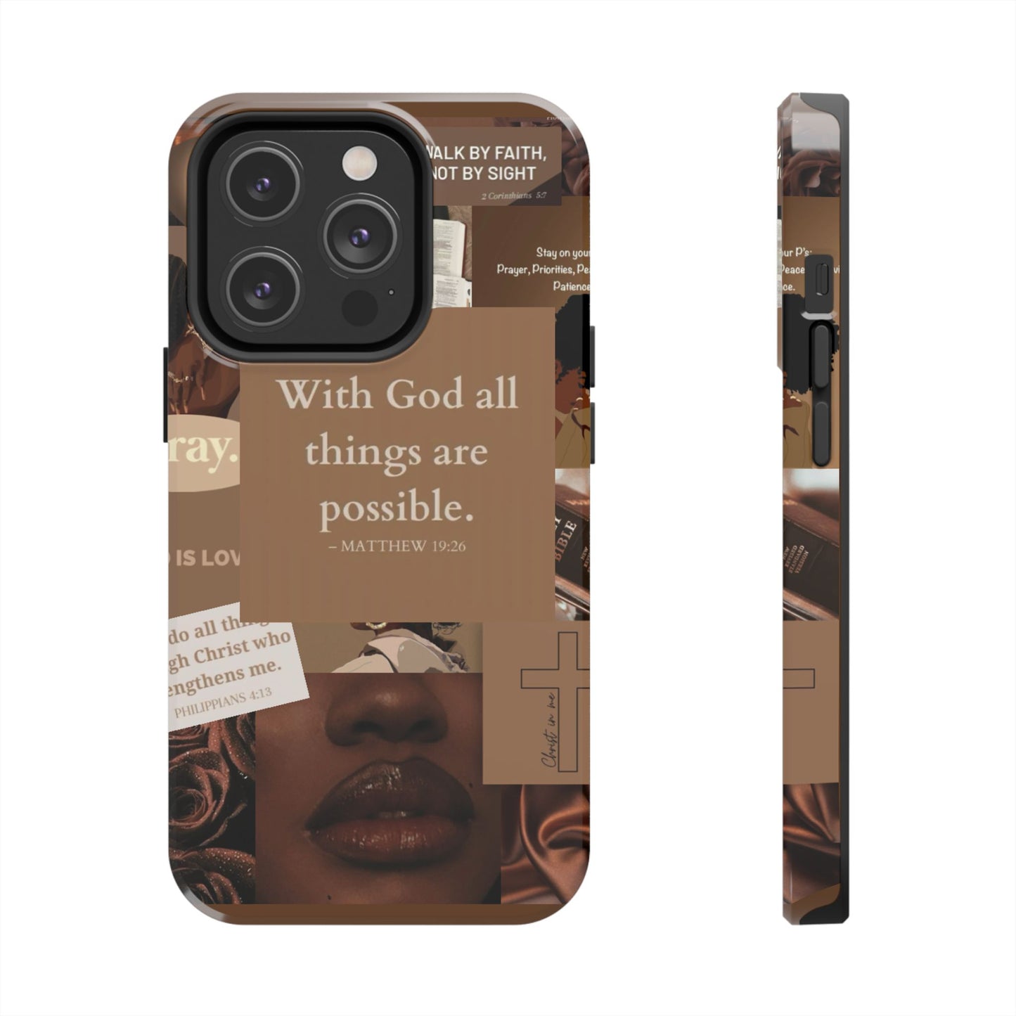 All things are possible phone case bold faith daily reminder