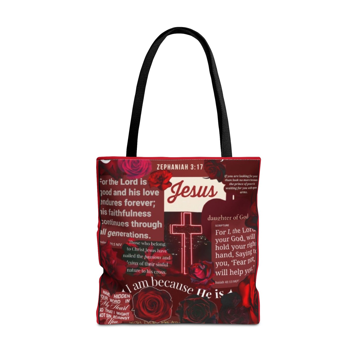 Faith-Inspired Tote Bag with Bible Verses