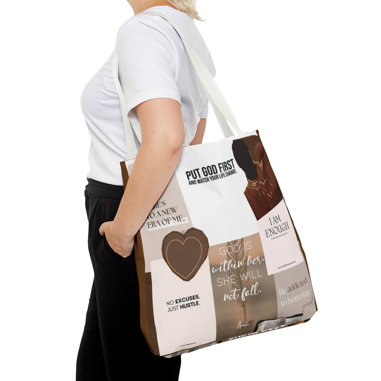 Inspirational Tote Bag with Motivational Quotes