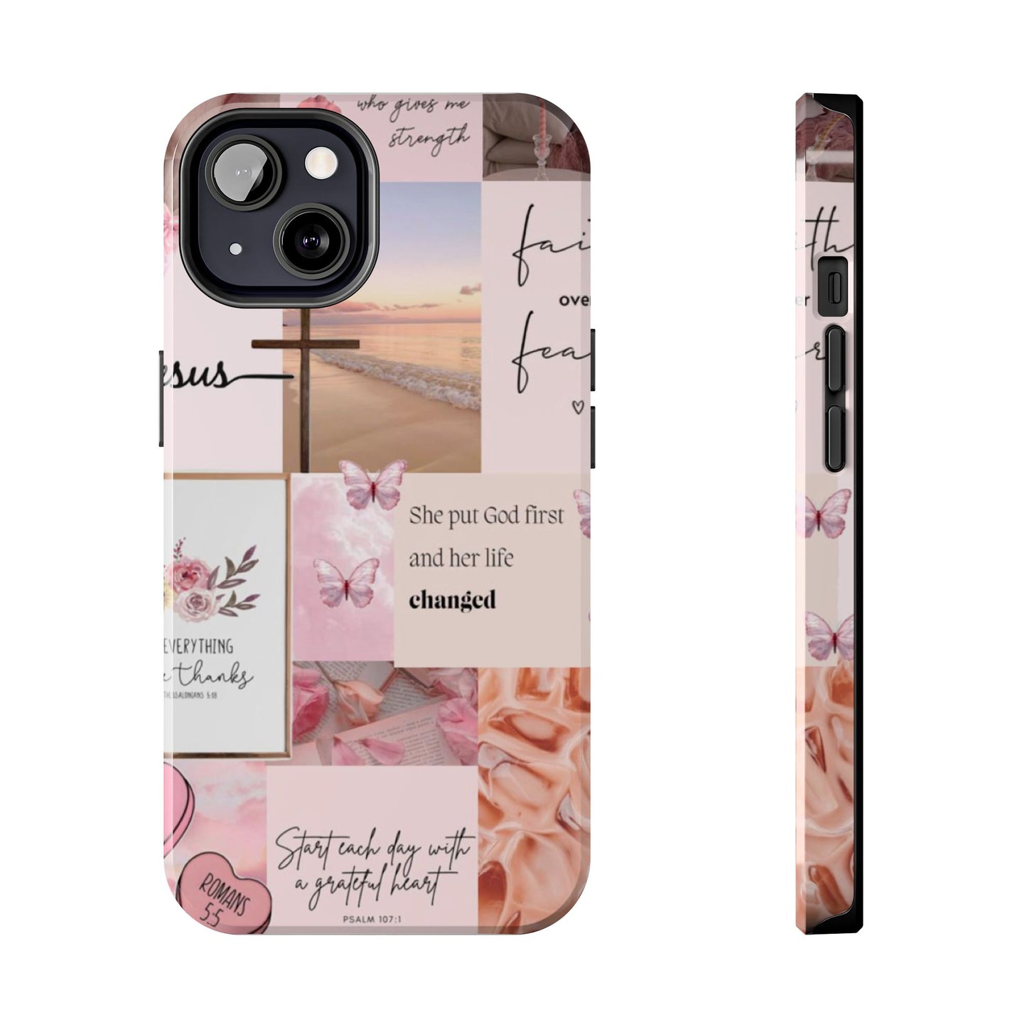 Put God first phone case, gentle strength, and soft surrender