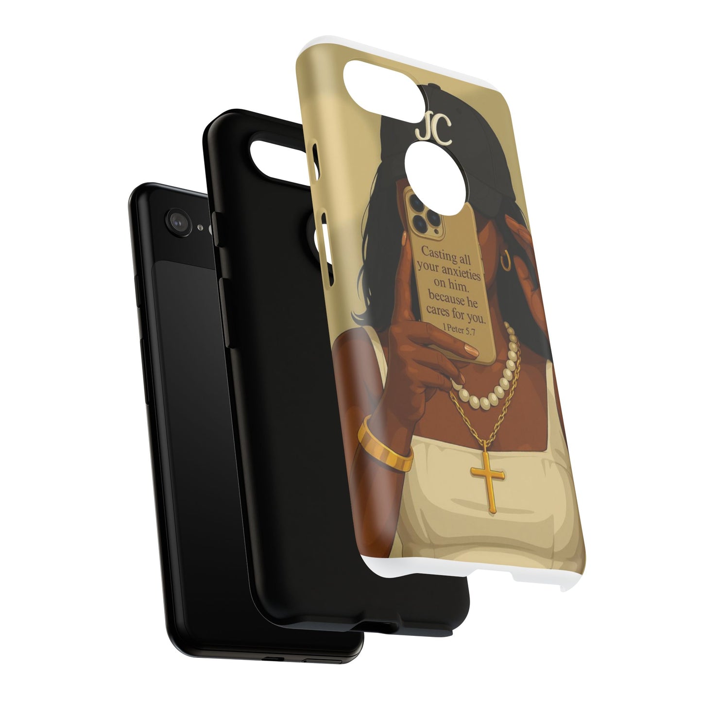 1 Peter 5:7 faith phone case cast your cares