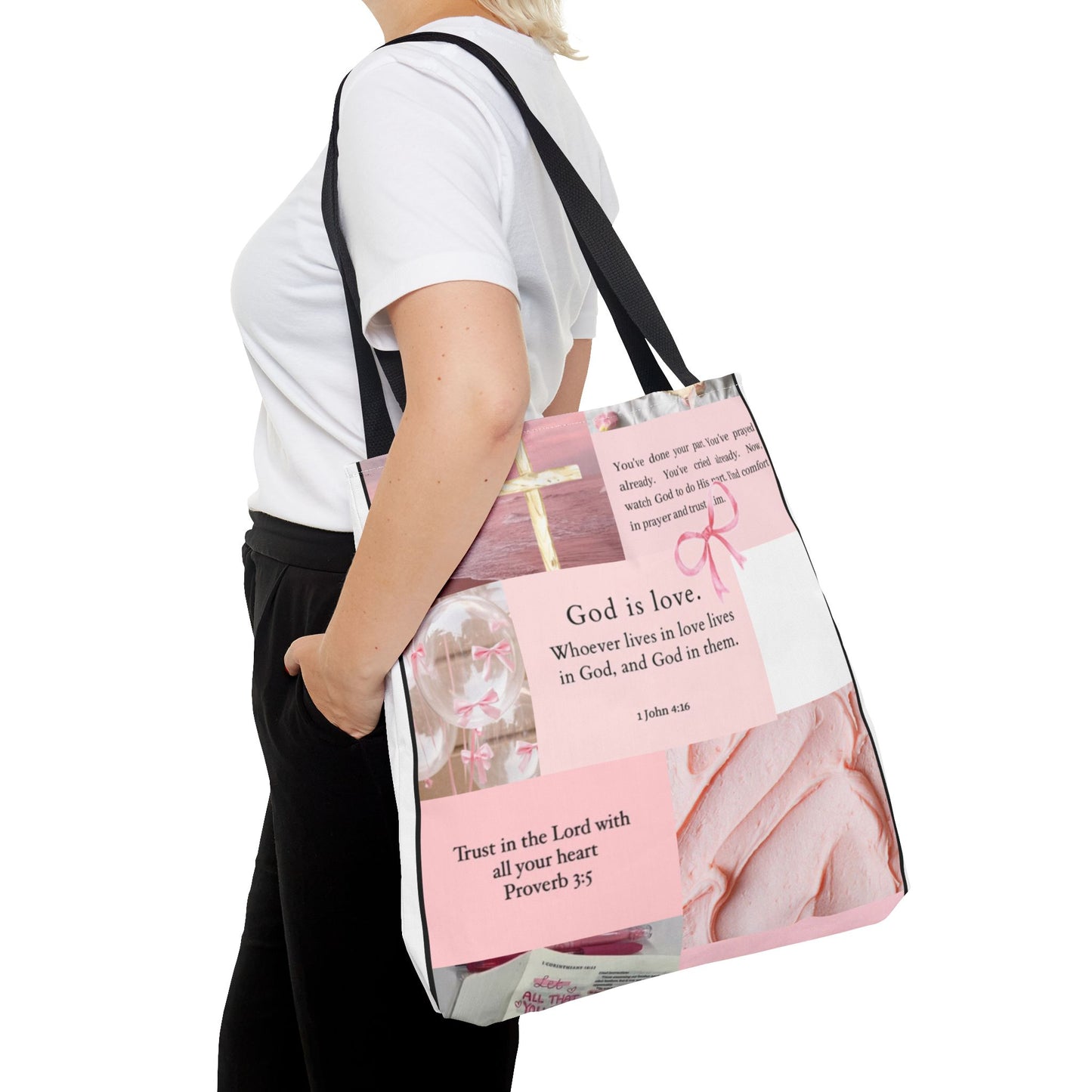 Inspirational Tote Bag with Bible Verses
