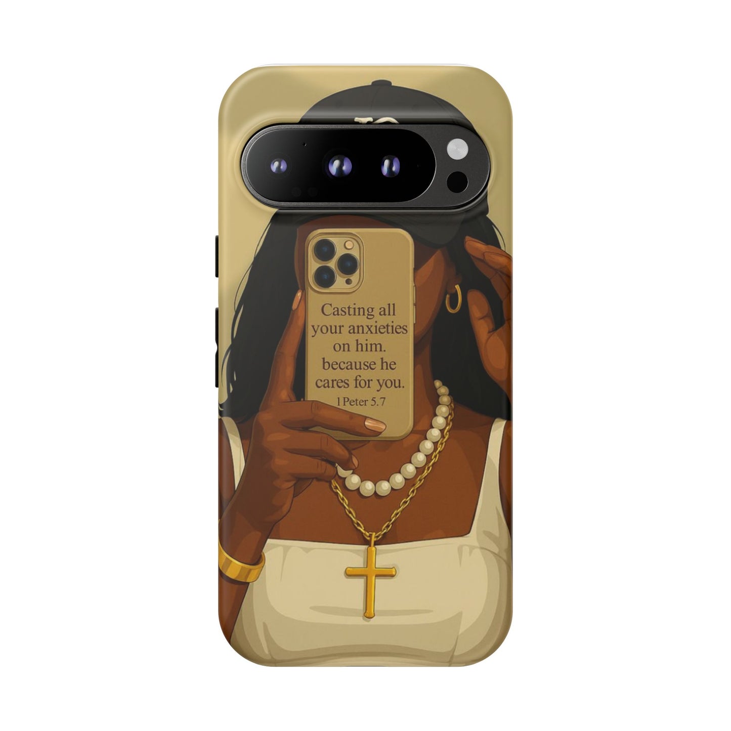1 Peter 5:7 faith phone case cast your cares