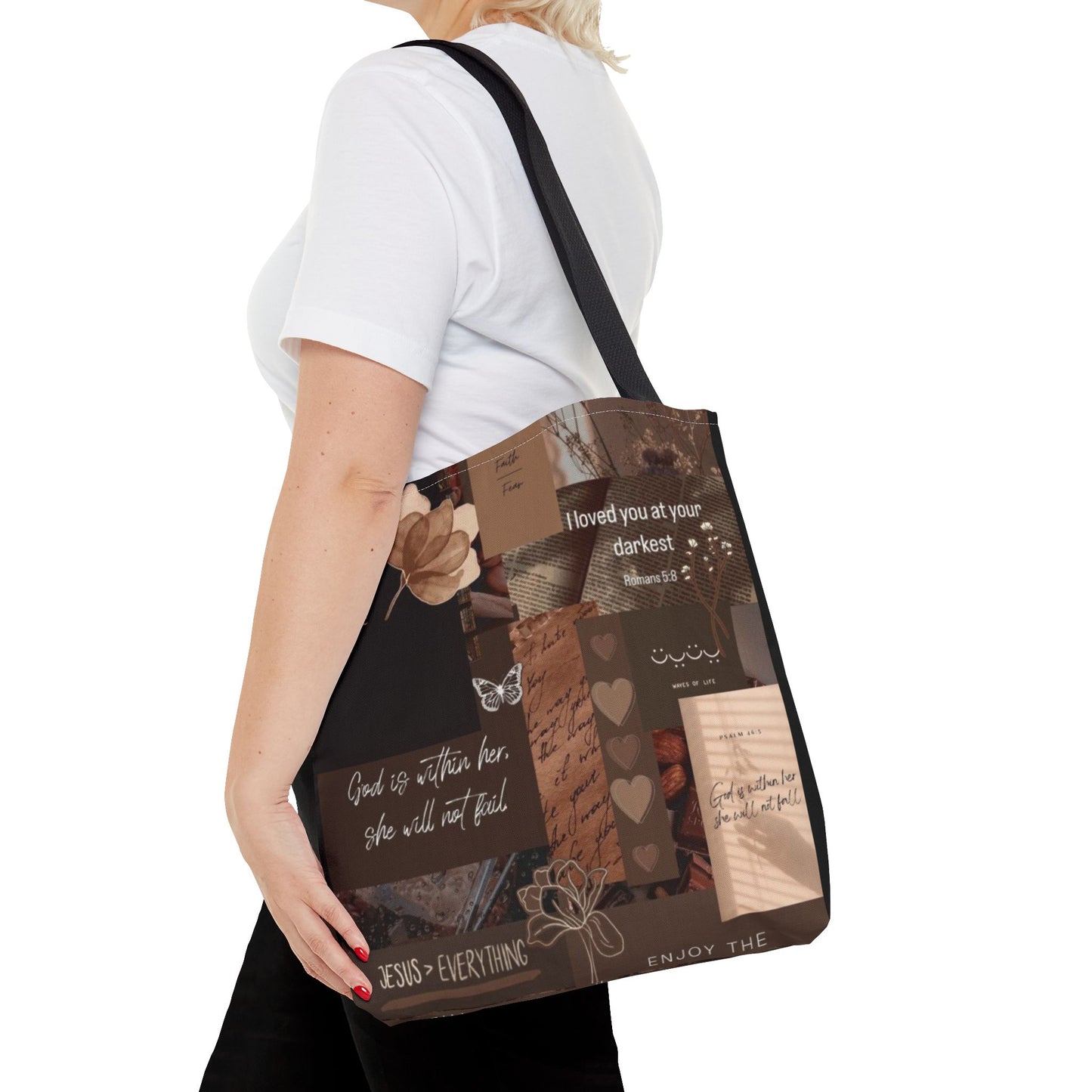 Inspirational Quote Tote Bag - AOP for Everyday Use