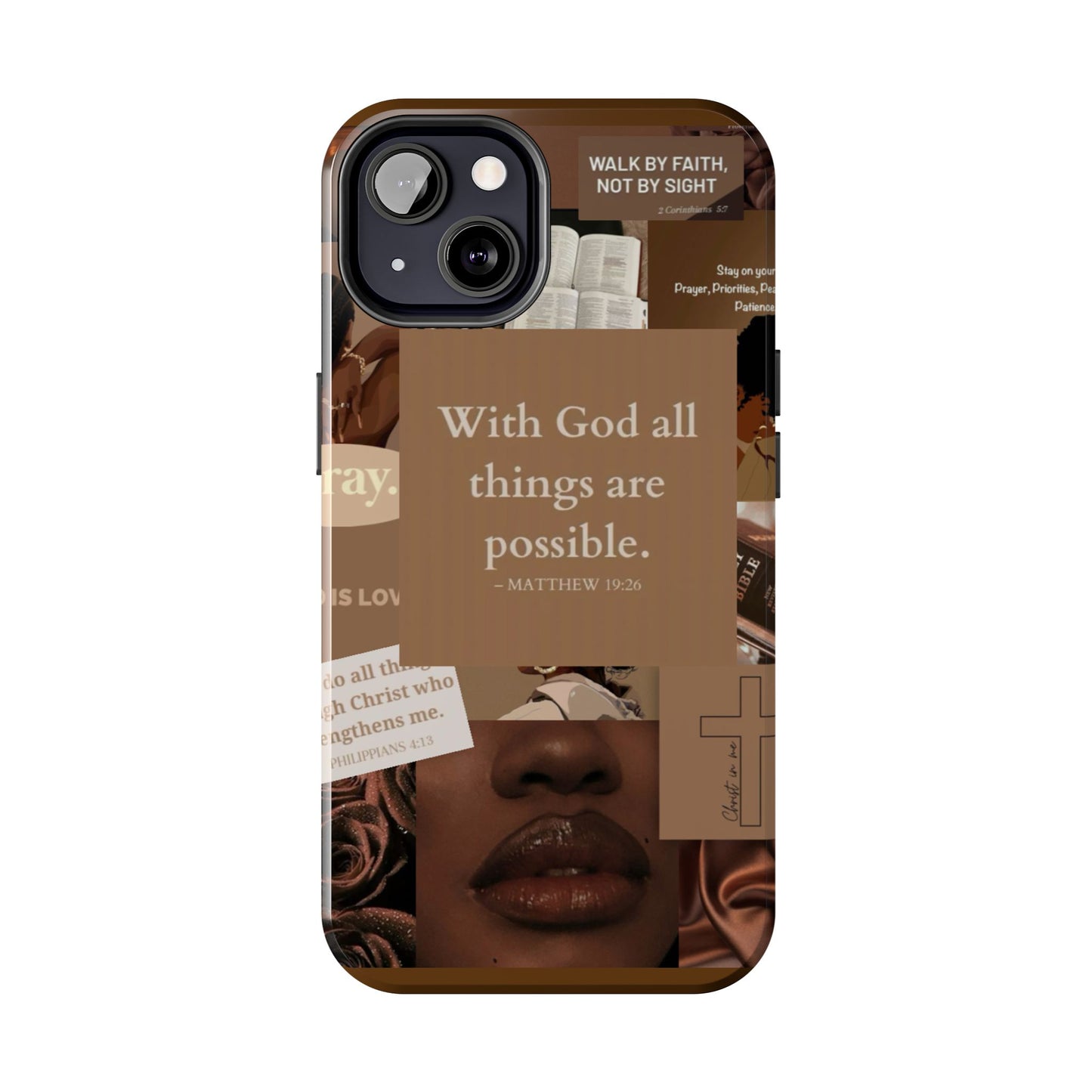 All things are possible phone case bold faith daily reminder