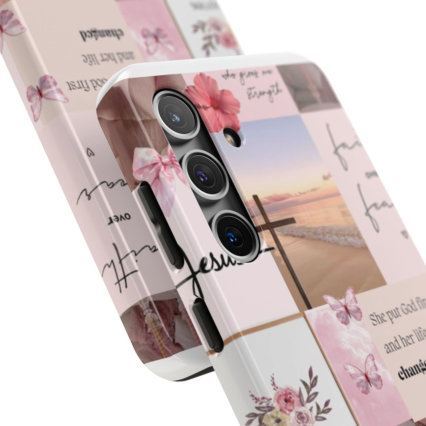 Put God first phone case, gentle strength, and soft surrender