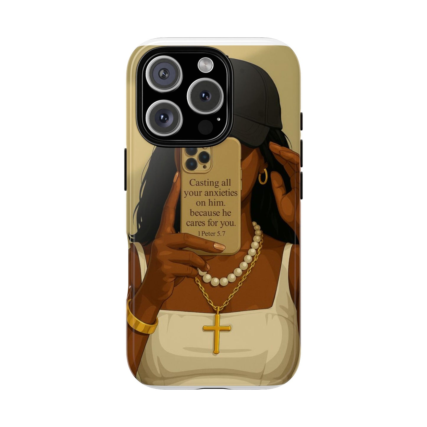 1 Peter 5:7 faith phone case cast your cares