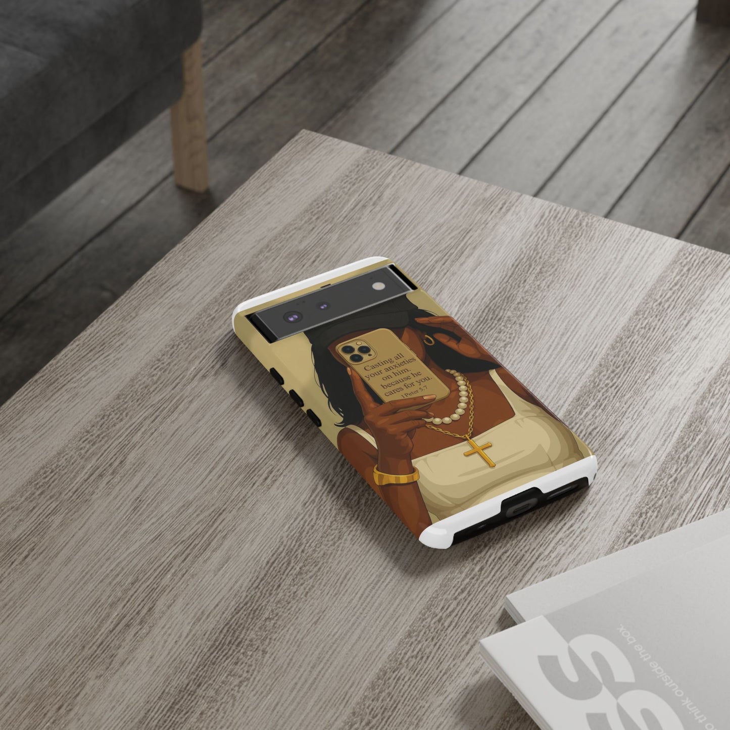 1 Peter 5:7 faith phone case cast your cares