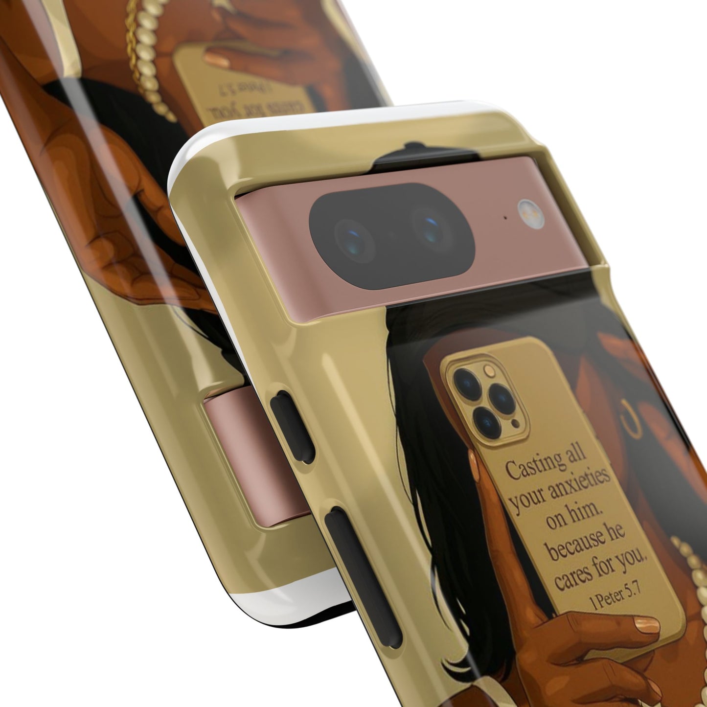 1 Peter 5:7 faith phone case cast your cares