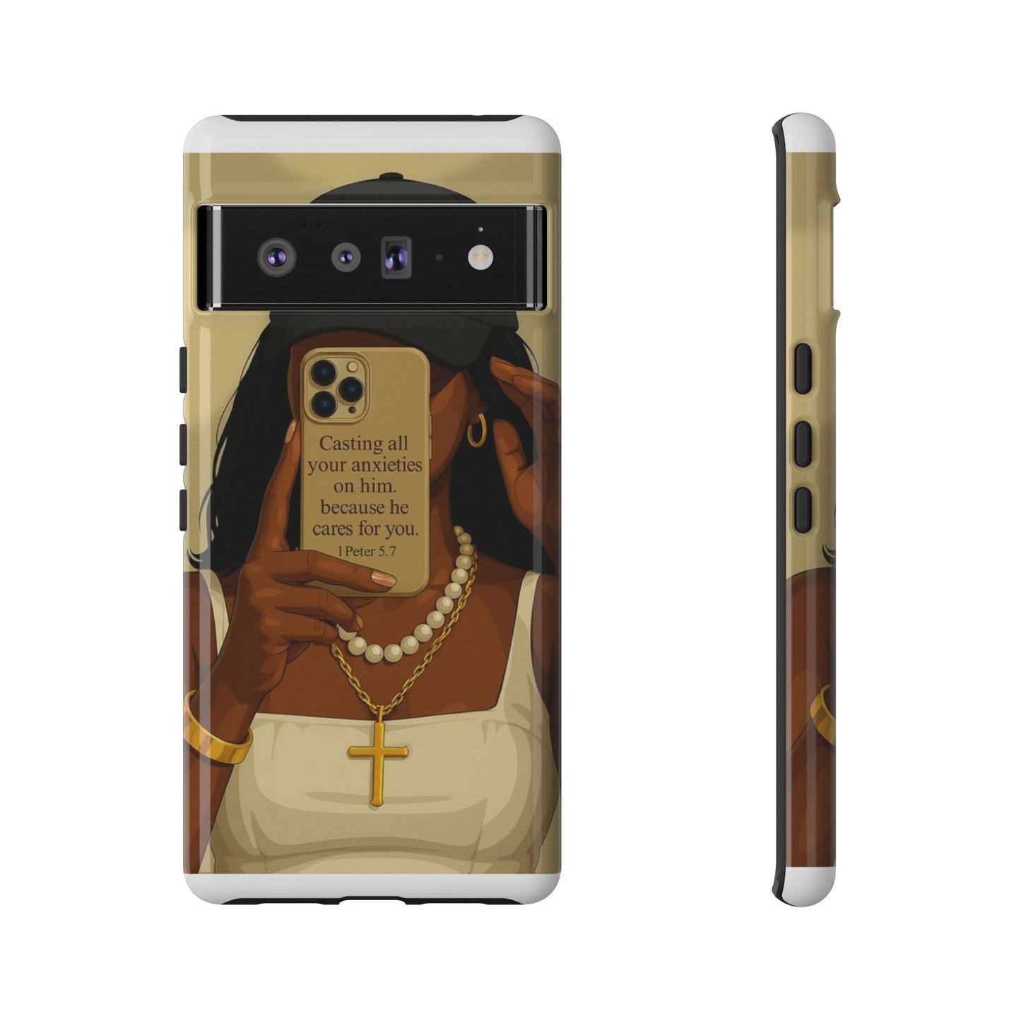 1 Peter 5:7 faith phone case cast your cares