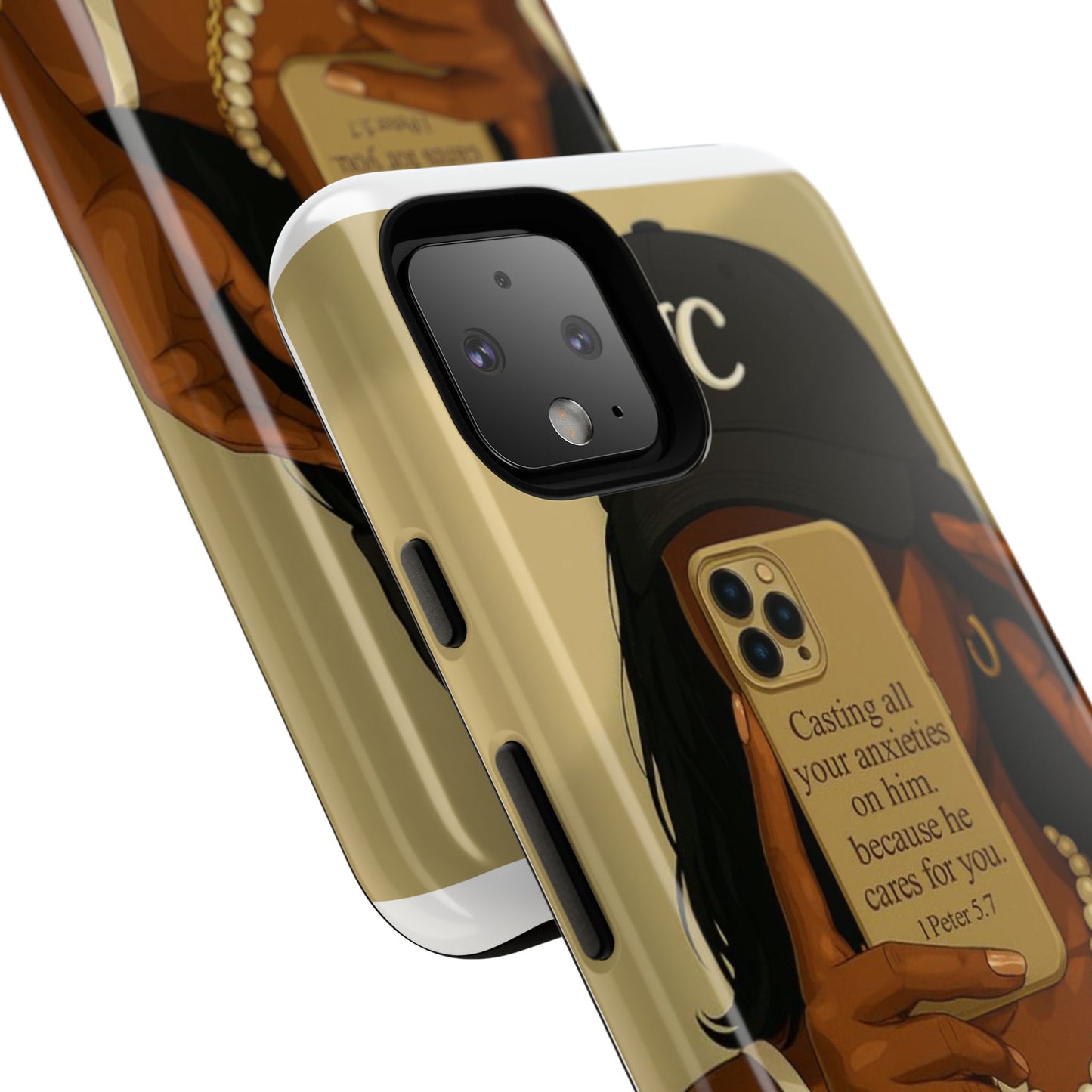 1 Peter 5:7 faith phone case cast your cares