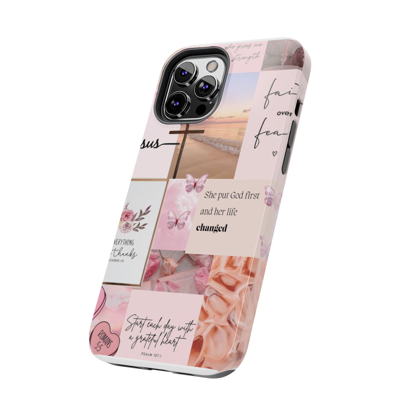 Put God first phone case, gentle strength, and soft surrender