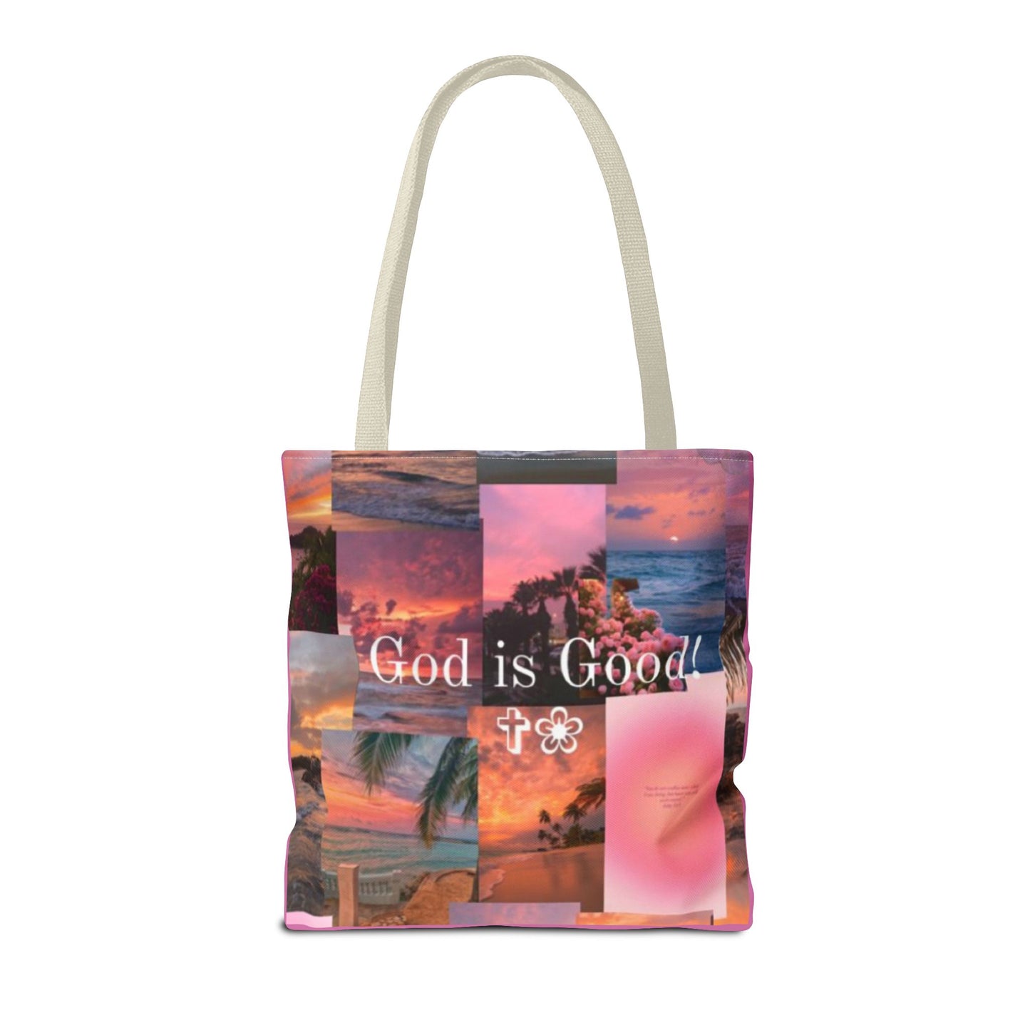 God is good tote peaceful praise and sunset faith