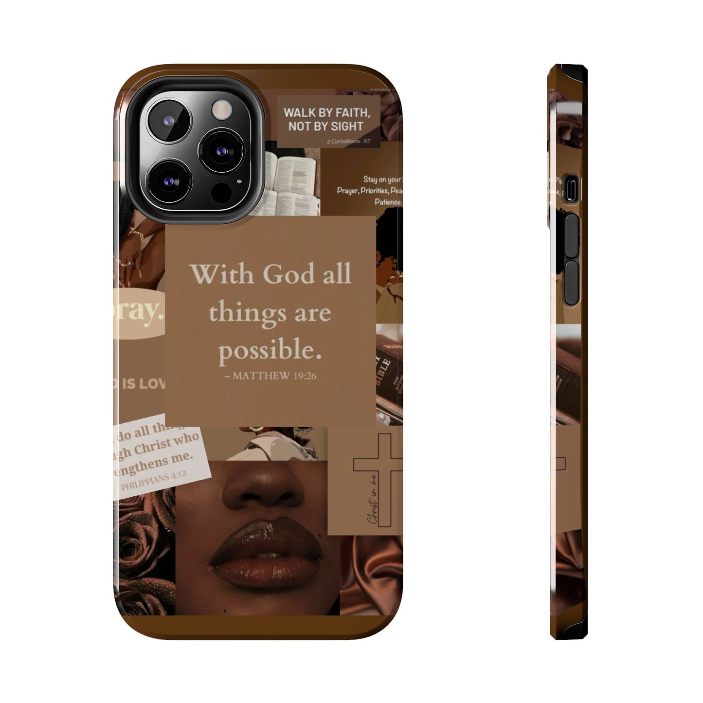 All things are possible phone case bold faith daily reminder