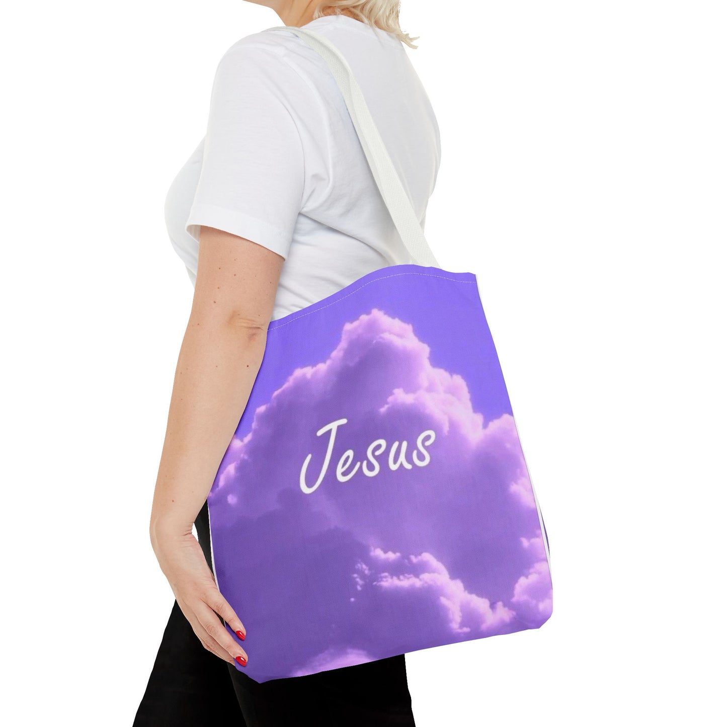 Inspirational Jesus Tote Bag - AOP Cloud Design