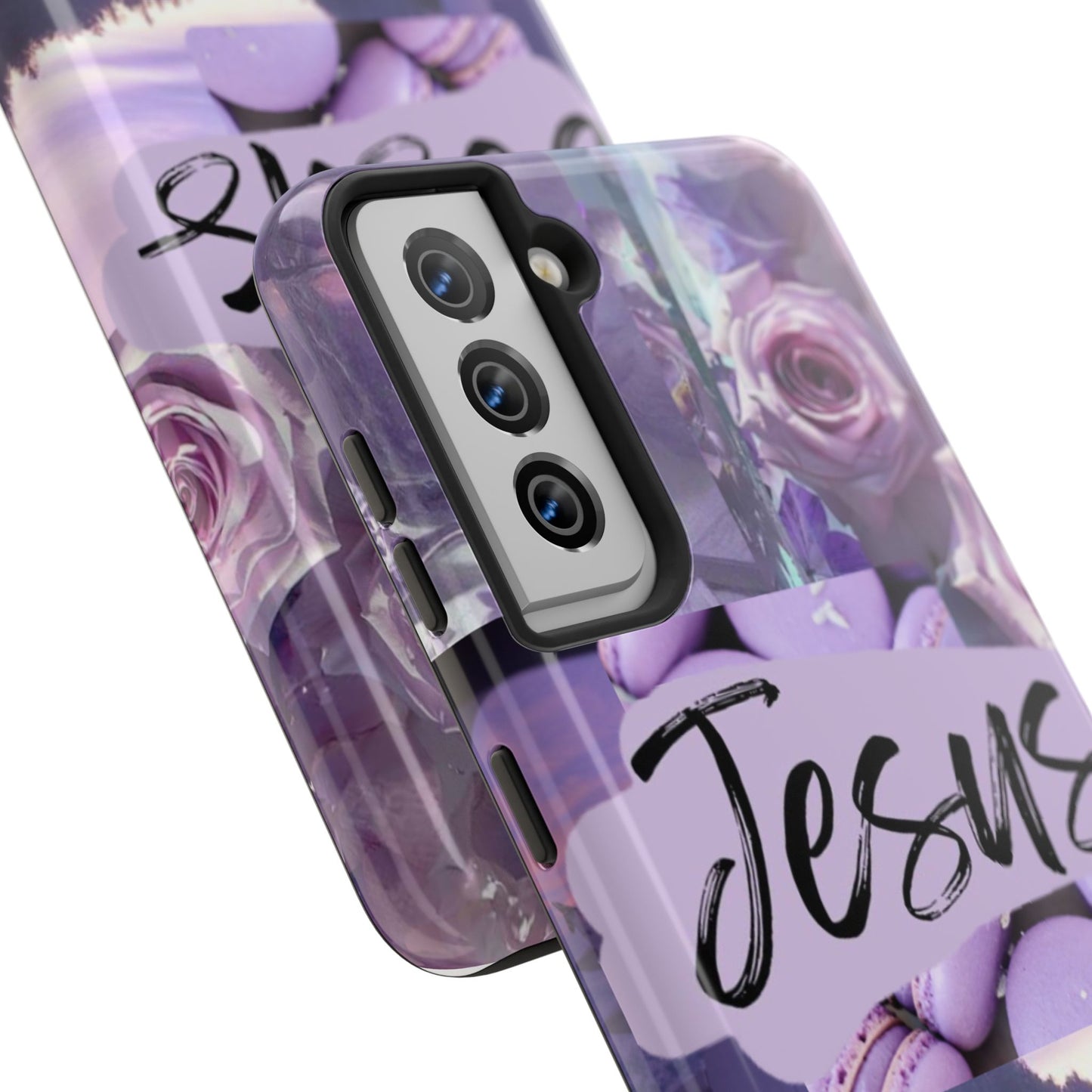 Jesus first phone case lavender floral faith design