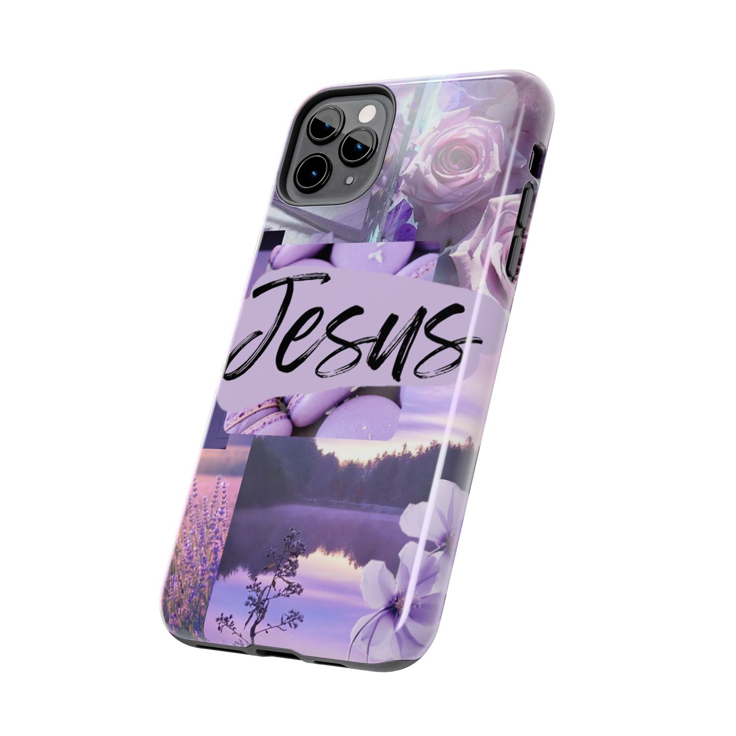 Jesus first phone case lavender floral faith design