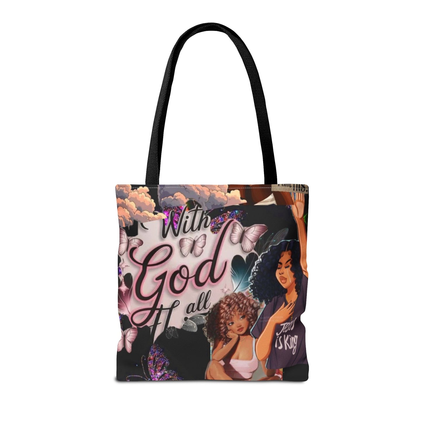 Inspirational Tote Bag - 'With God All Things Are Possible'