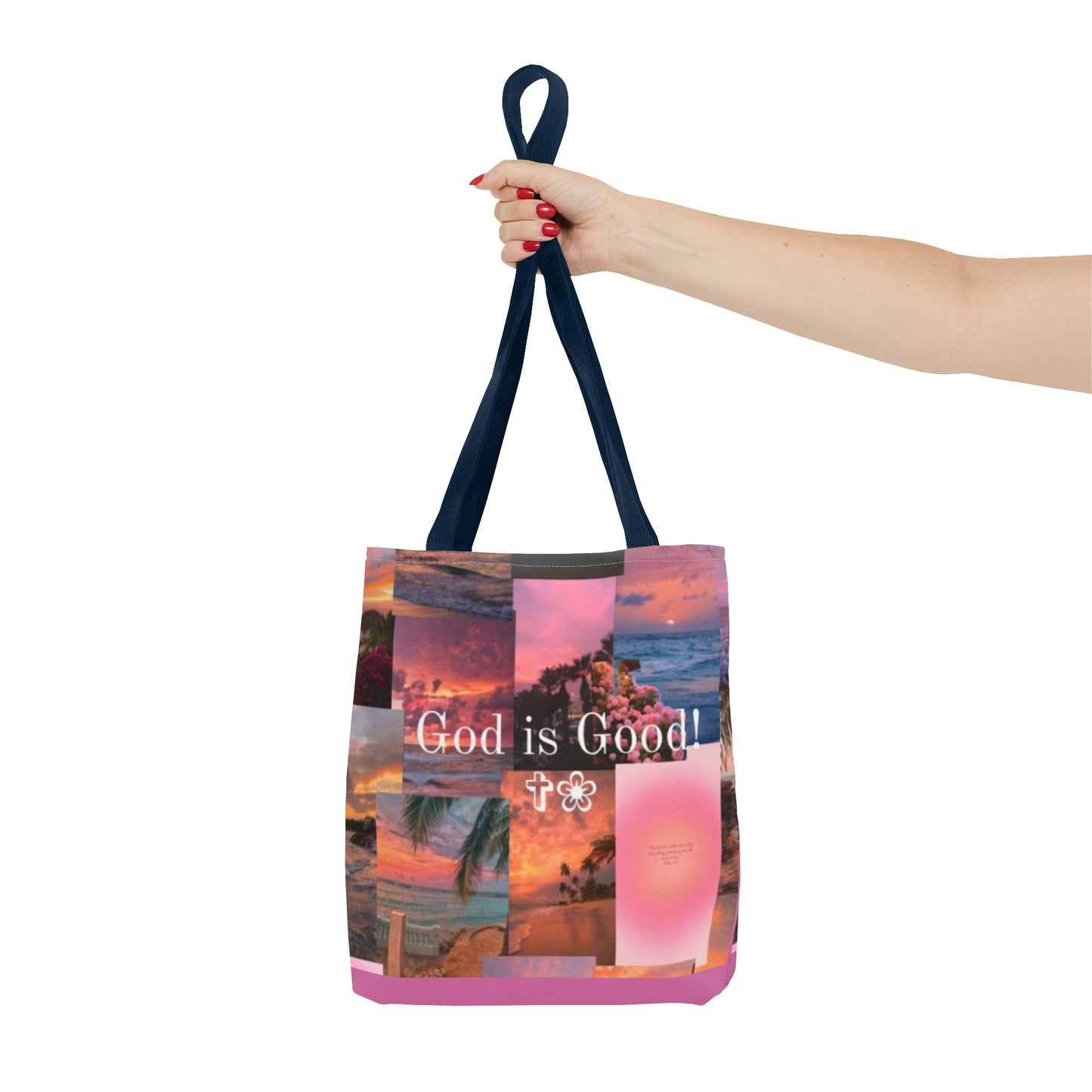 God is good tote peaceful praise and sunset faith