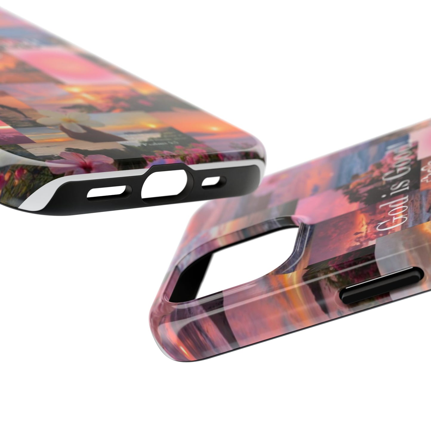 God is good phone case, peace, praise, and tropical faith
