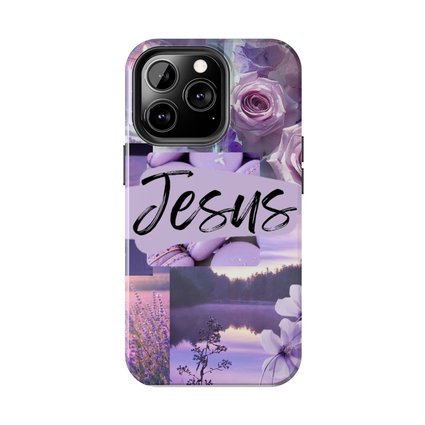 Jesus first phone case lavender floral faith design