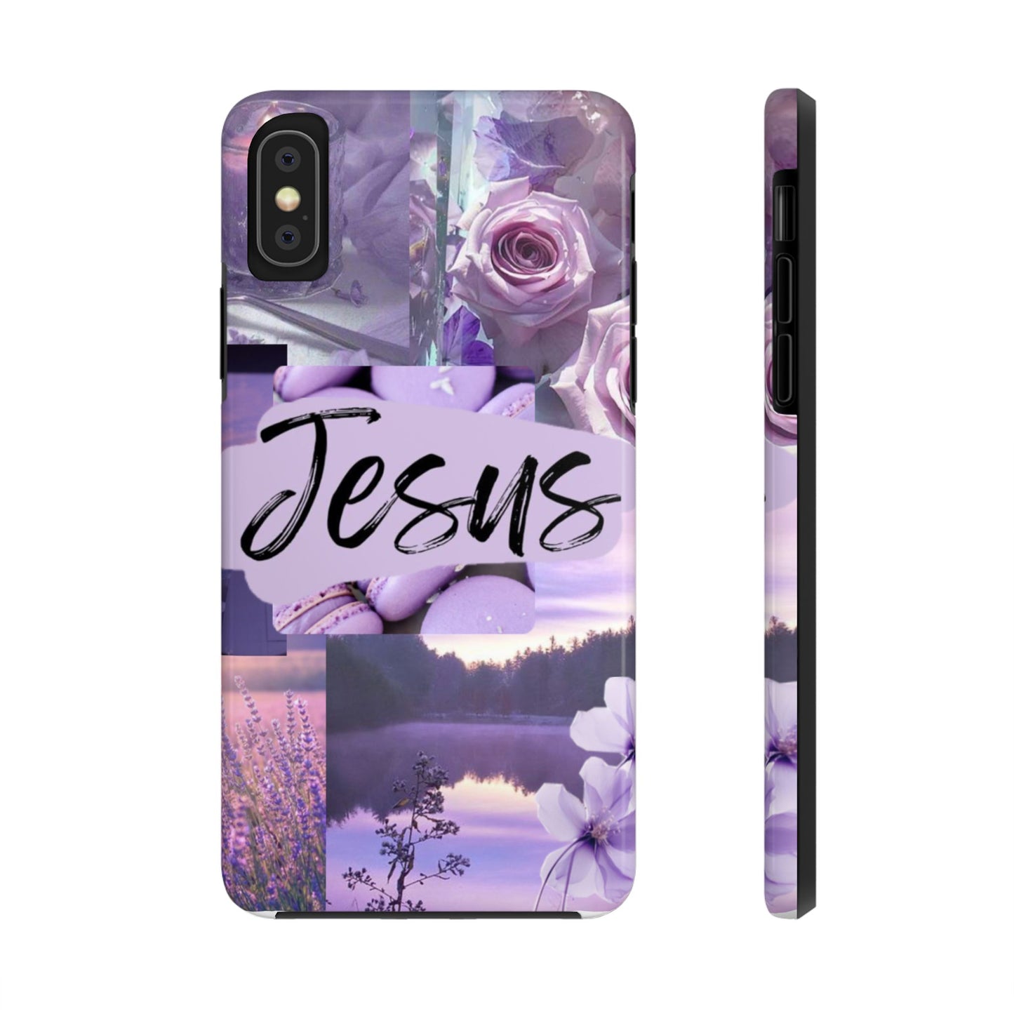 Jesus first phone case lavender floral faith design