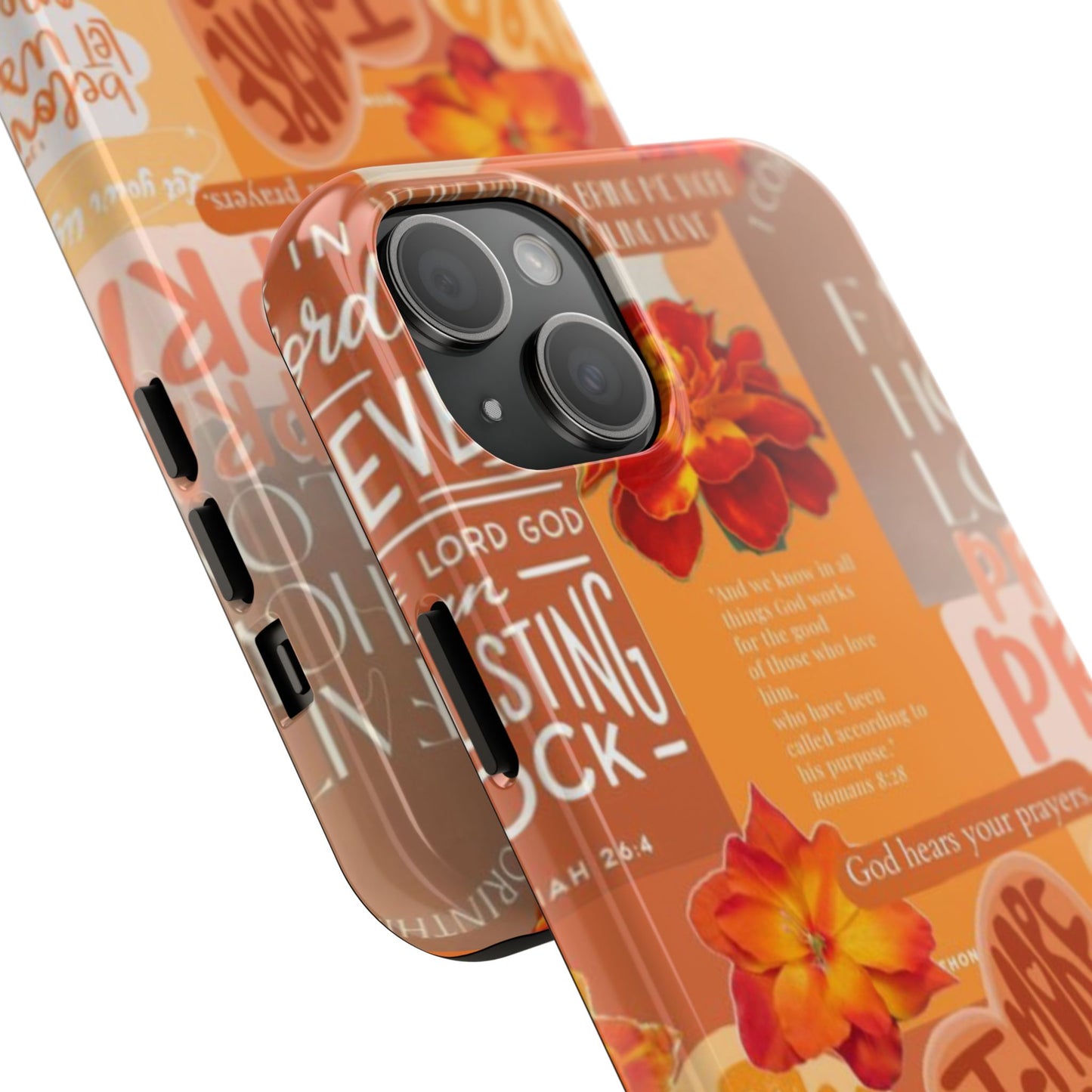 God is in control phone case, bright, bold and prayer filled