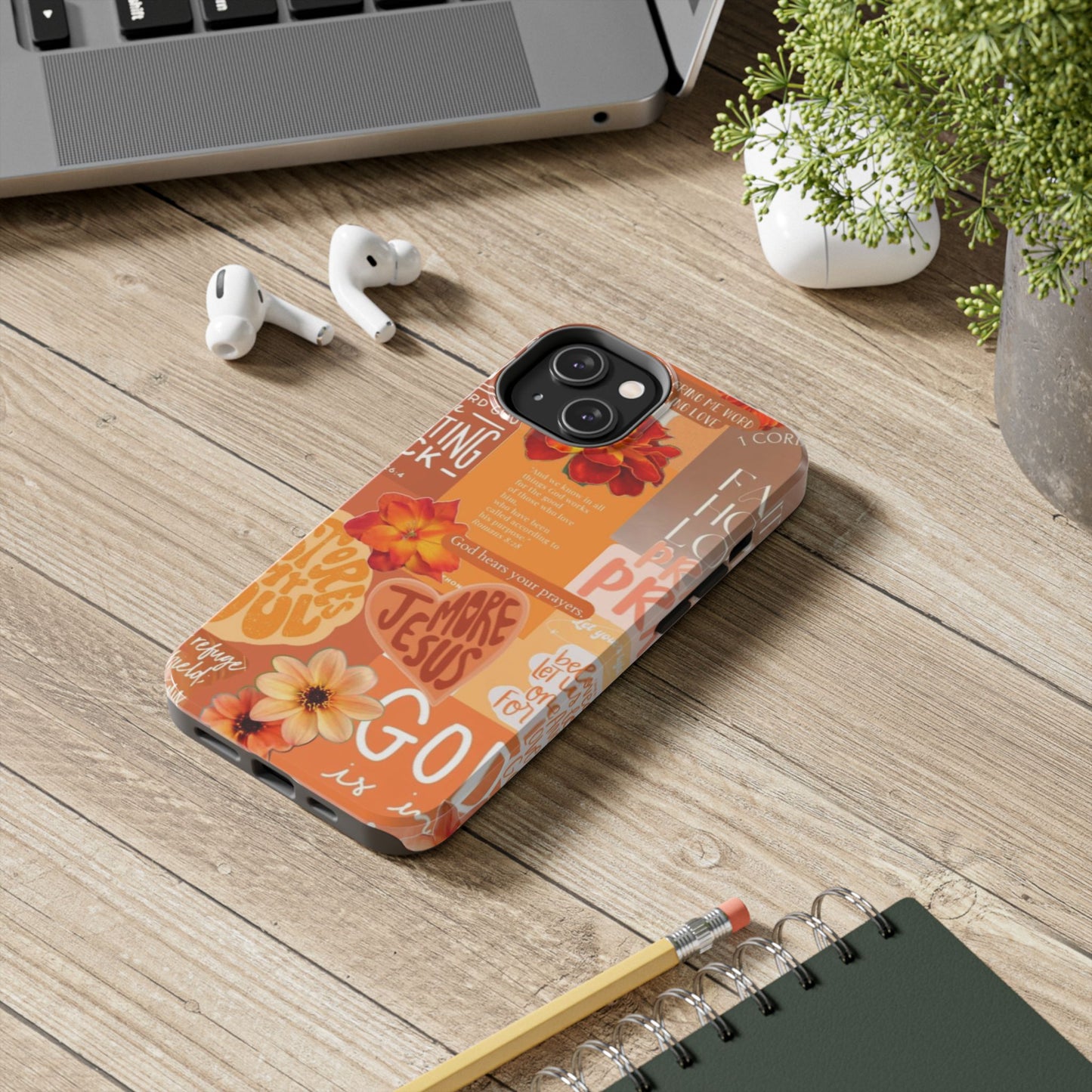 God is in control phone case, bright, bold and prayer filled