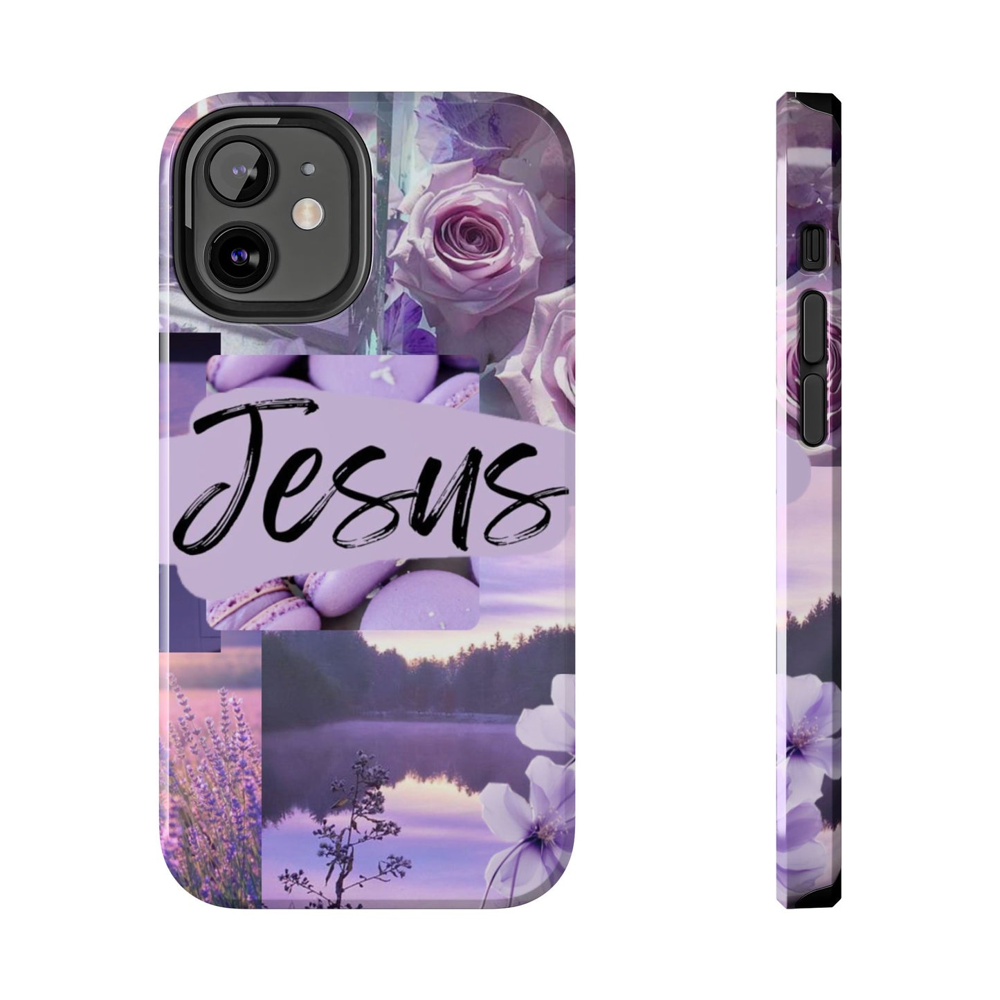 Jesus first phone case lavender floral faith design