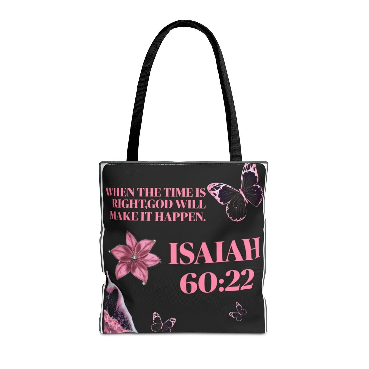 Inspirational Tote Bag with Isaiah 60:22 Design