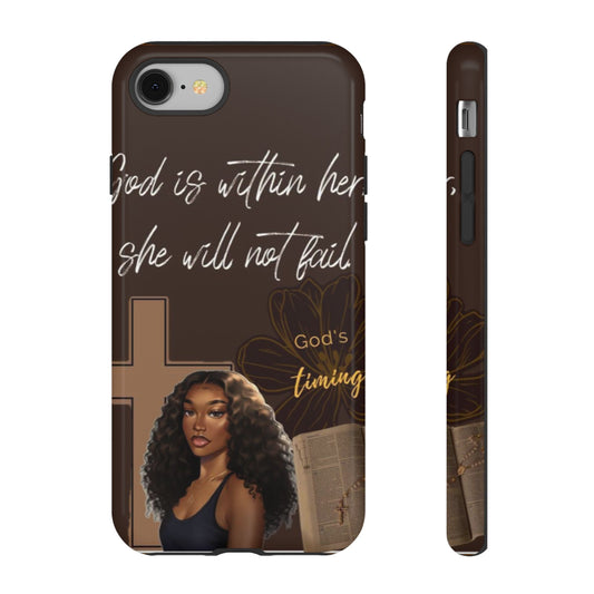 God is within her she will not fail phone case