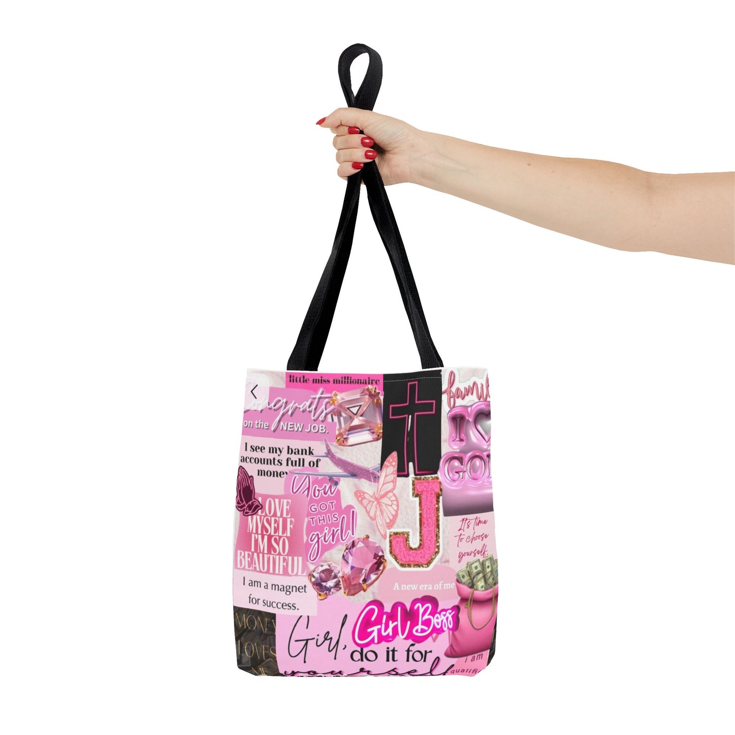 Inspirational Tote Bag for Girls - Motivational AOP Design