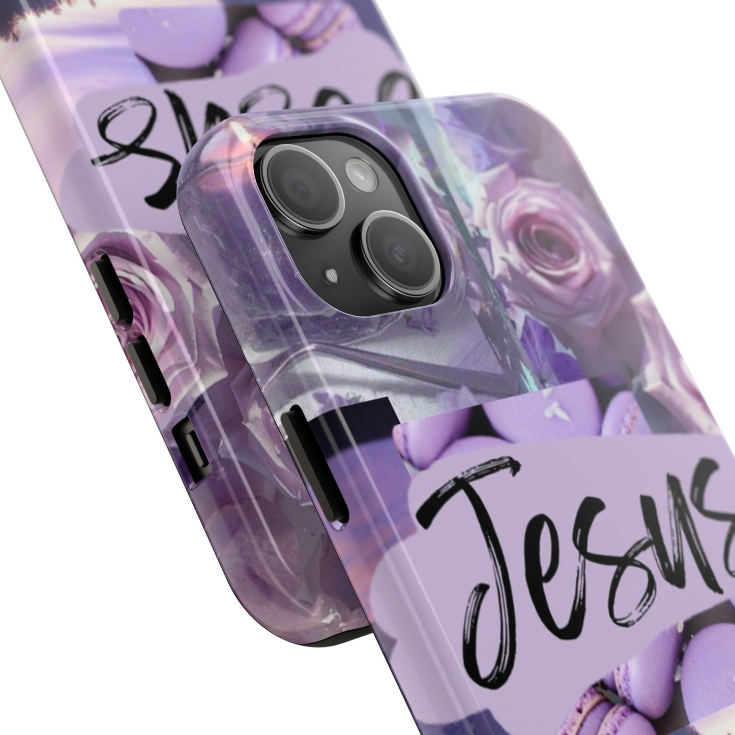 Jesus first phone case lavender floral faith design